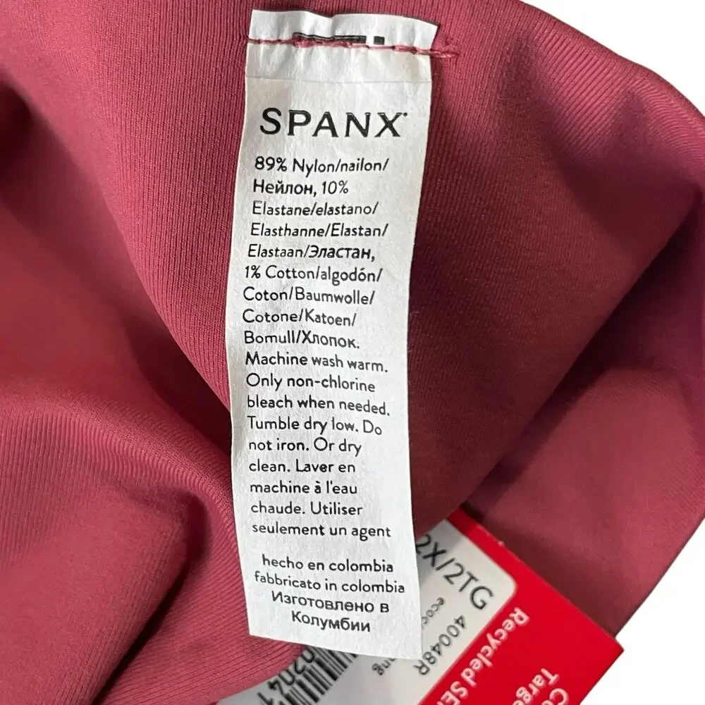 Spanx Womens Panties Thong Size 2X Red Ecocare Seamless Shaping Panty Underwear